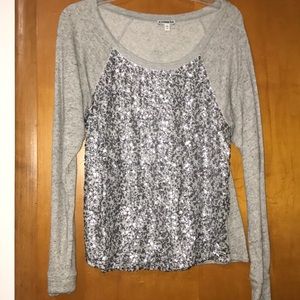 Shiny long sleeve top